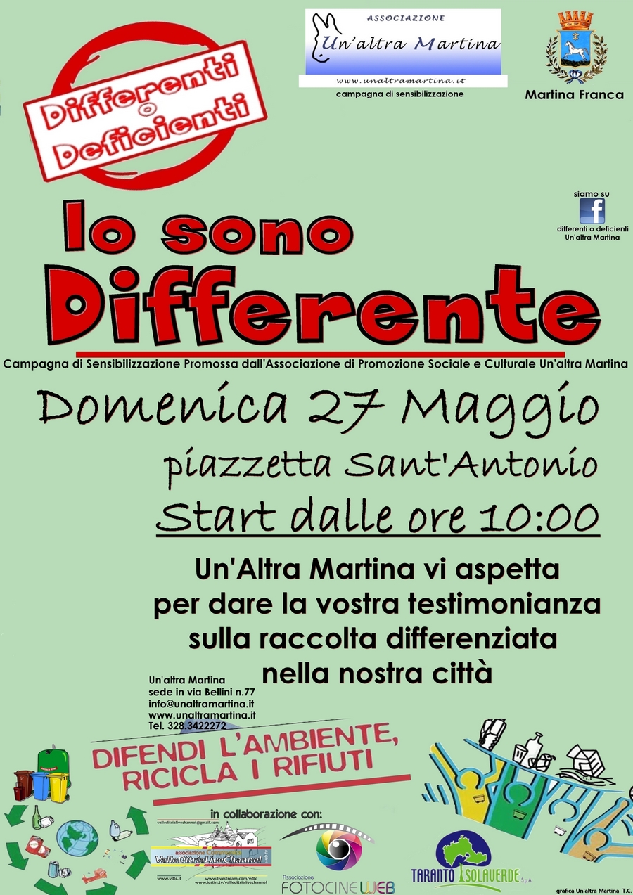 Domenica 27 maggio: la differenziata scende in piazza