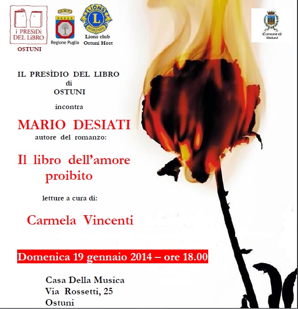 Il Presidio del Libro e la Casa della Musica ospitano lo scrittore martinese Mario Desiati