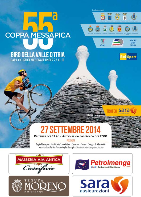 Ciclismo. Il "Giro della Valle d'Itria" passa da Martina. Coletta: "Lavoriamo anche per il Giro d'Italia"