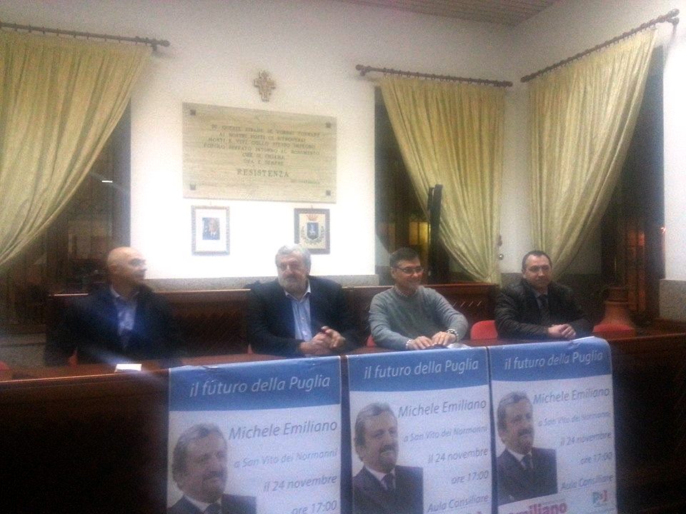 Emiliano a San Vito: “Ci metteremo la faccia con un programma innovativo, senza rinunciare a nessun valore del centrosinistra”