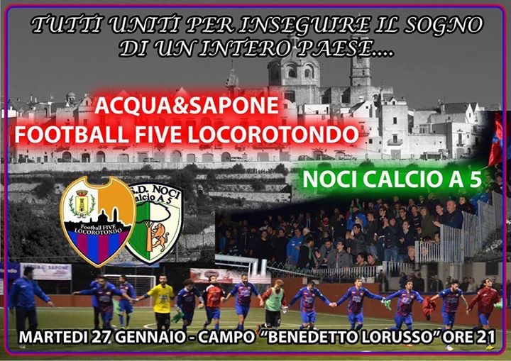 Coppa Puglia: l'Acqua&Sapone affronta in casa il Noci Calcio a 5