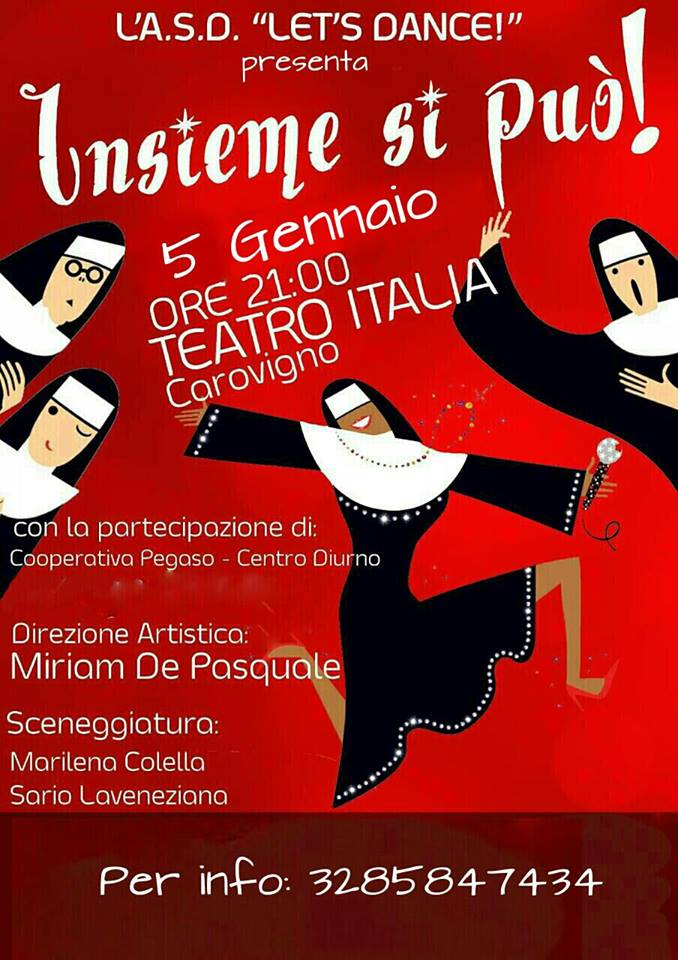 Lunedì 5 ‘Insieme si può’ al Teatro Italia di Carovigno