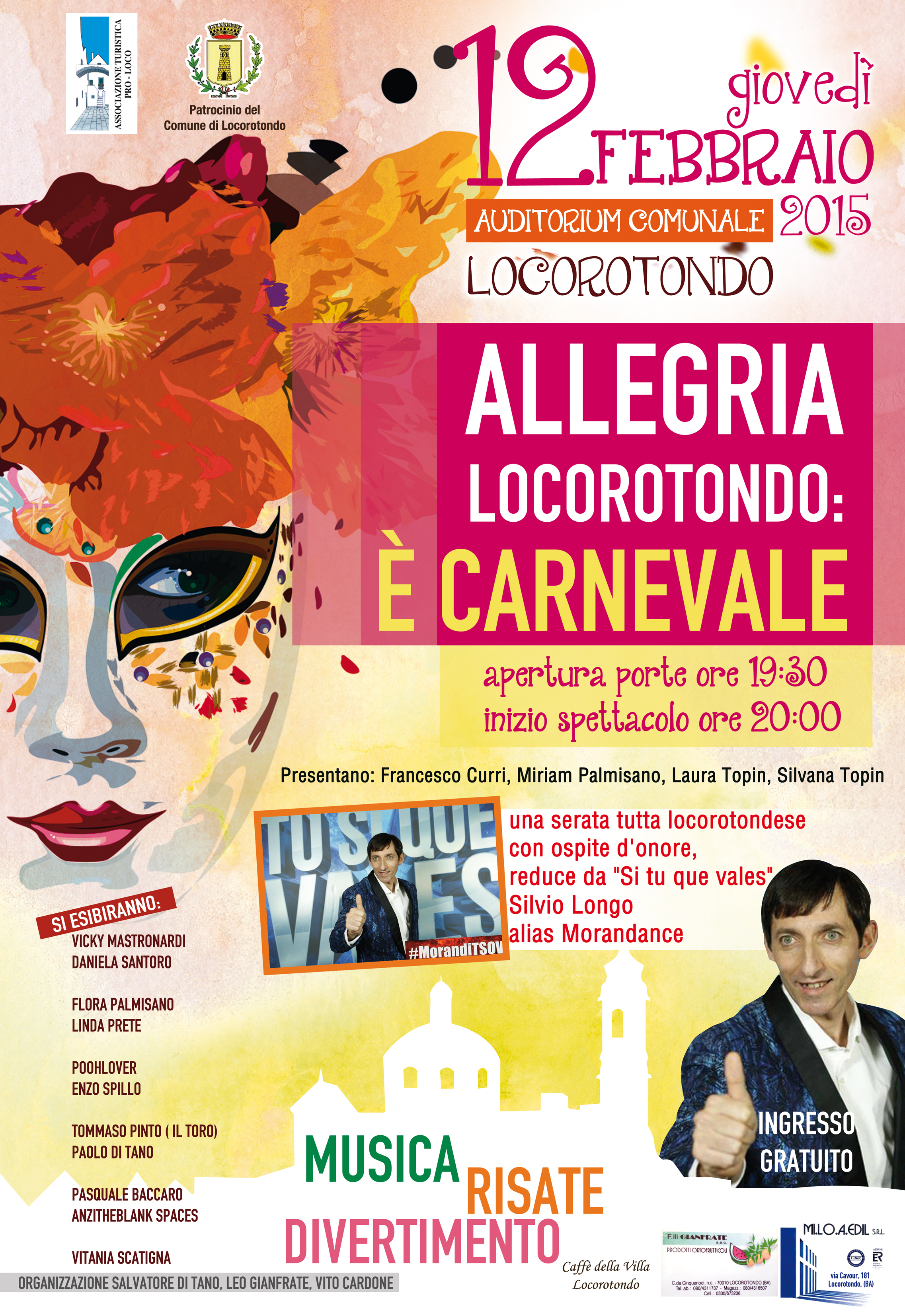 Allegria Locorotondo, è carnevale: il giovedì dei pazzi della Pro Loco