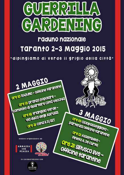 Per una Terra più verde e pulita. Arriva a Taranto il raduno nazionale “Guerrilla Gardening”