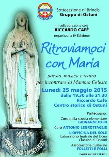 Ritroviamoci con Maria con l’Unitalsi al Riccardo Cafè
