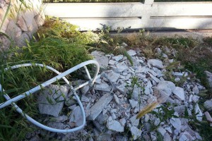 Scarico abusivo di materiale edile nel bosco Papacidd