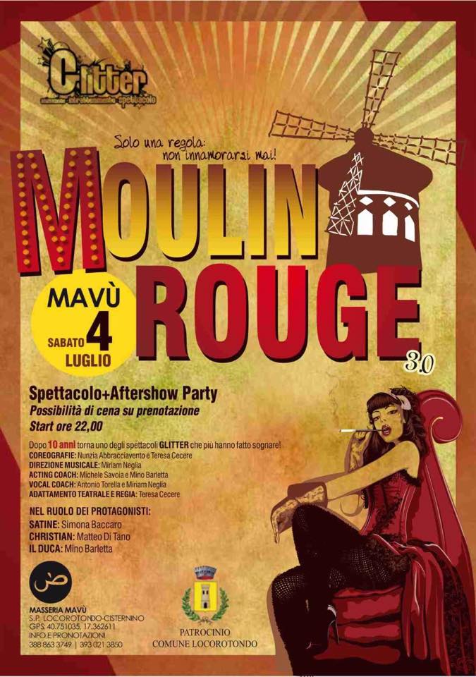 Sabato al Mavu il musical Solo una regola. Non innamorarsi mai – Moulin Rouge