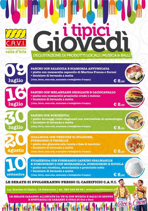 Slow food e musica a Cisternino. Dal 9 luglio “I tipici Giovedì”