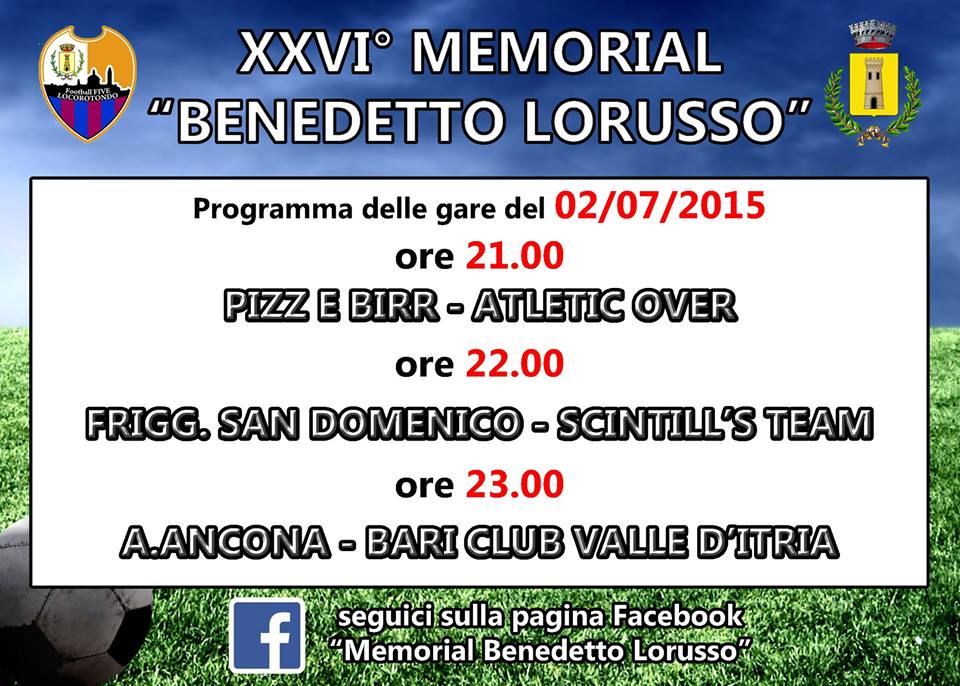 Memorial Benedetto Lorusso: quarta giornata