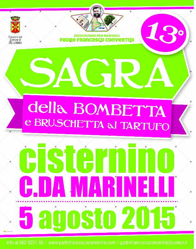 Slow food e musica a Cisternino. Mercoledì a Marinelli la Sagra della Bombetta e Bruschetta