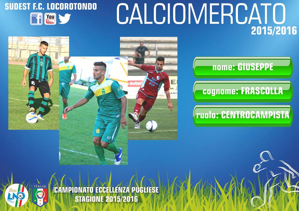 Calciomercato Sudest: il centrocampo prende forma in arrivo Giuseppe Frascolla