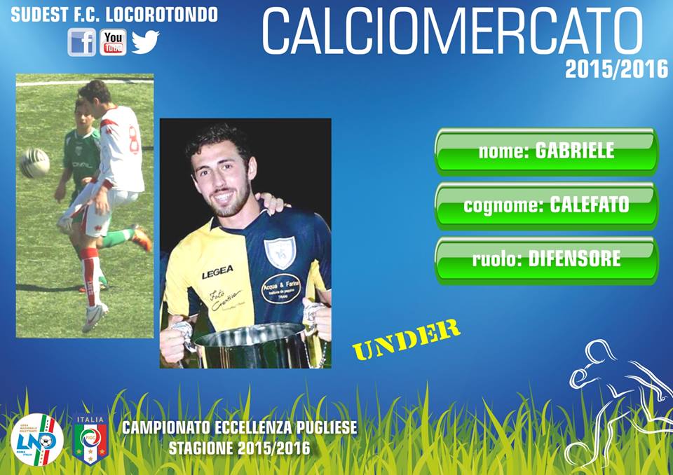 Calciomercato Sudest: arriva la firma dell’under Calefato