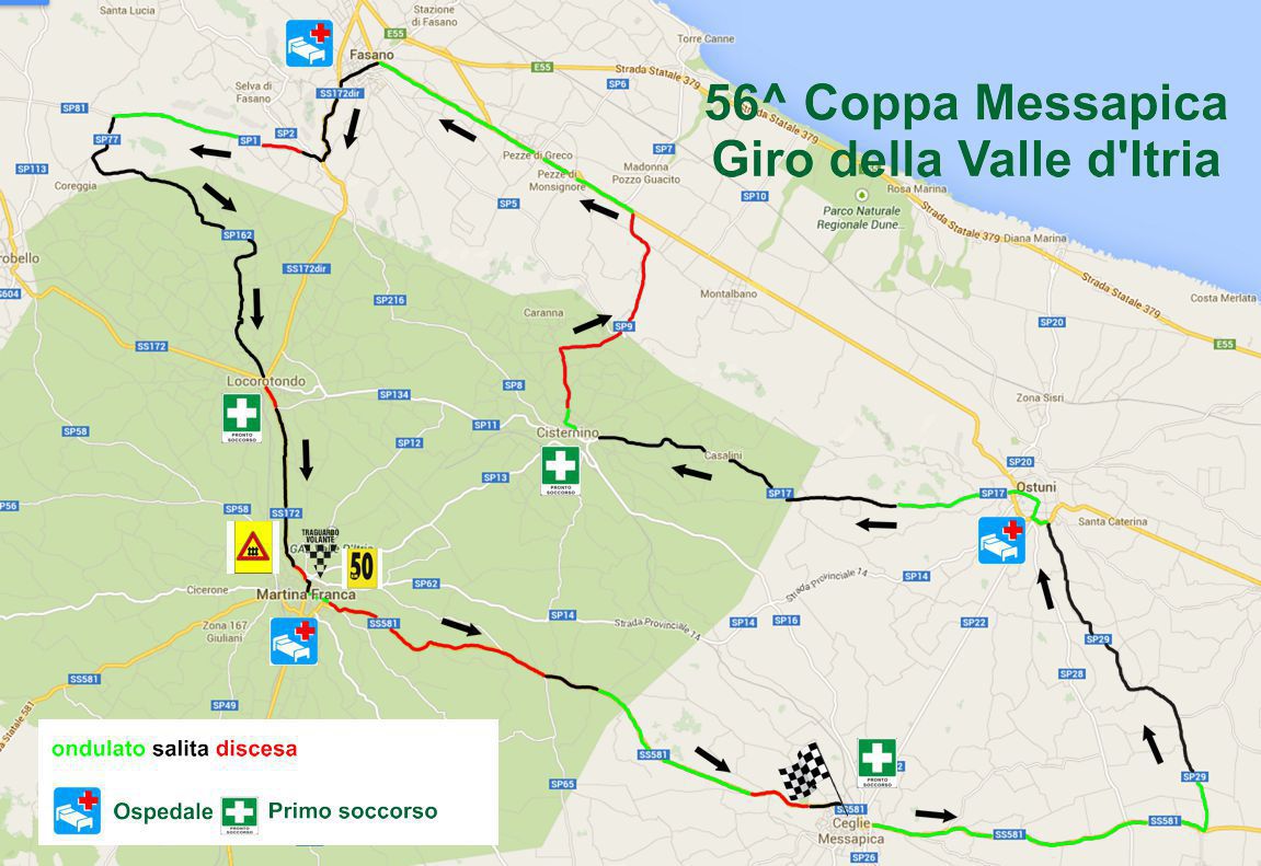 56° Coppa Messapica. Domani pomeriggio passaggio da Locorotondo