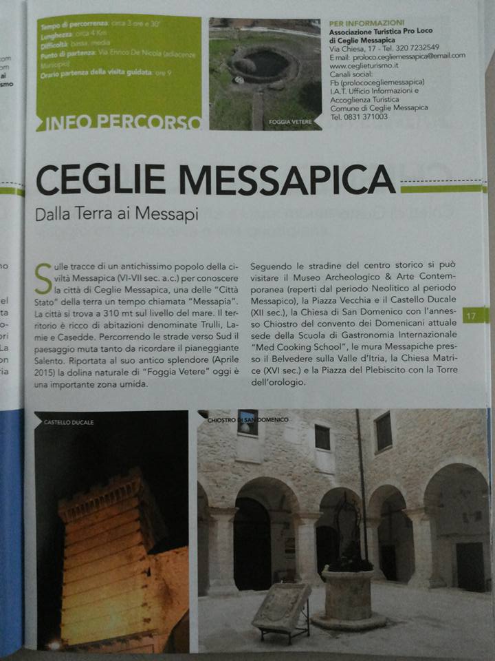 Trekking urbano. A Ceglie Messapica tutto pronto per la XII Giornata Nazionale