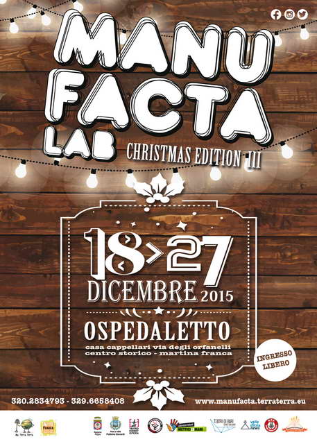 Manufacta Xmas, -1 all’inizio della 3^ edizione: programma e orari di apertura