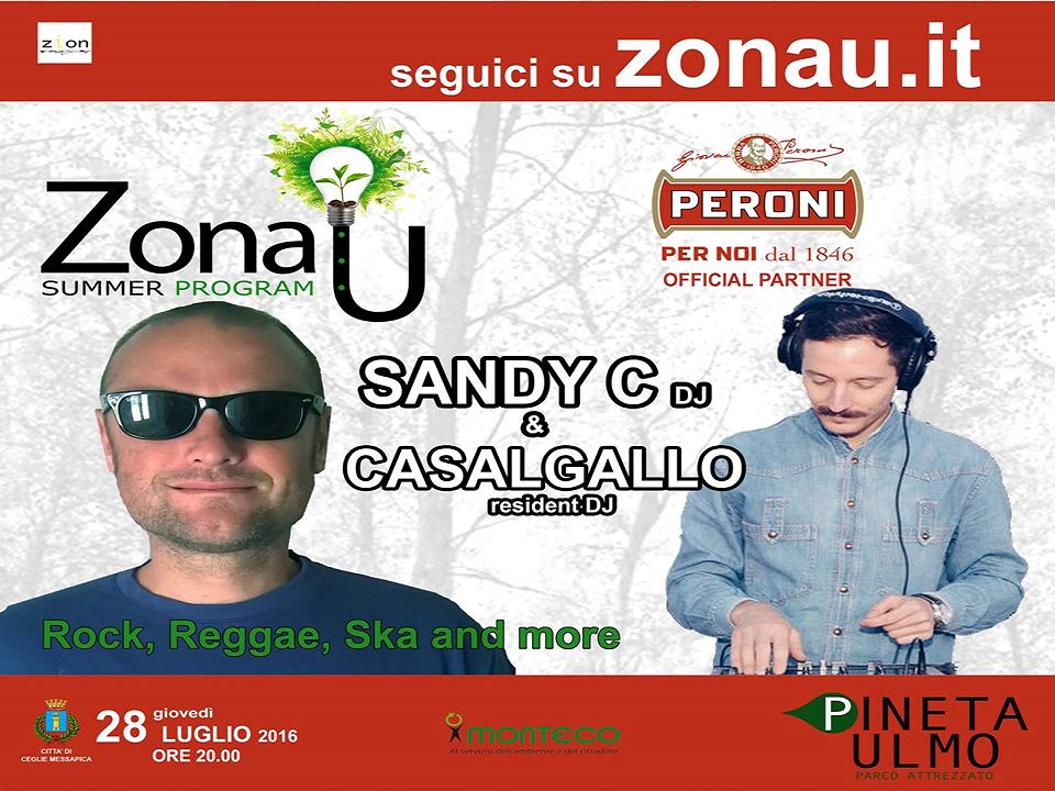 Dj Sandy C e Dj Casalgallo domani a “ZONA U”