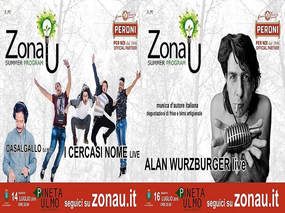 Ceglie Messapica: Continuano i concerti di Zona U. Domani e Sabato due eventi in Pineta Ulmo
