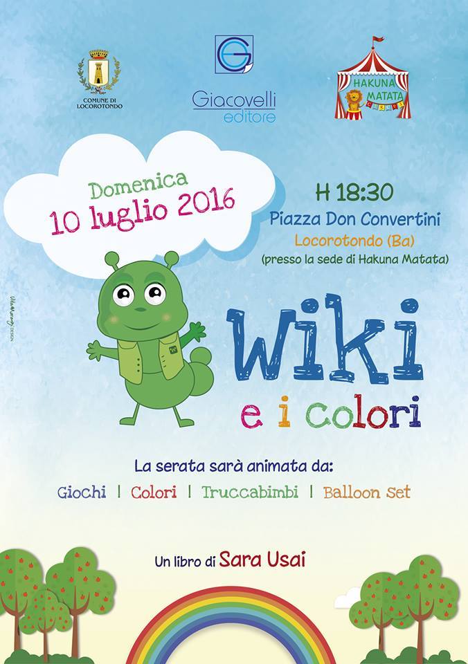 Sara Usai presenta a Locorotondo il suo “Wiki e i colori”