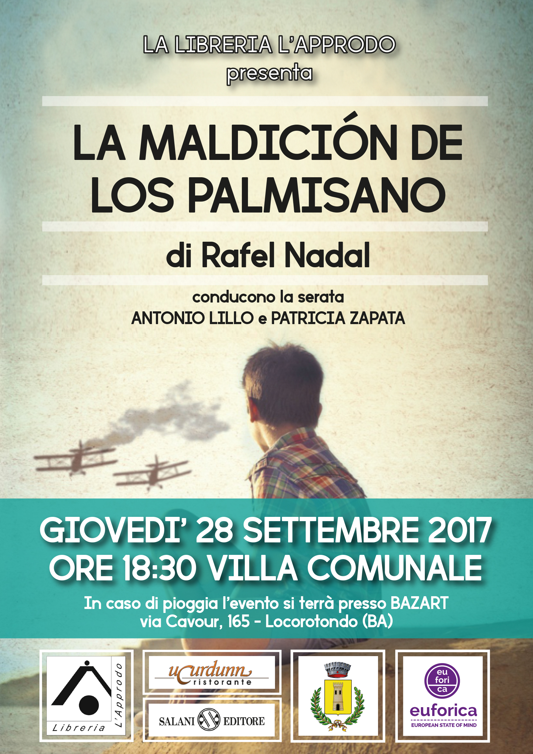 Locorotondo: Rafael Nadal presenta “La maeldicion de los Palmisano”