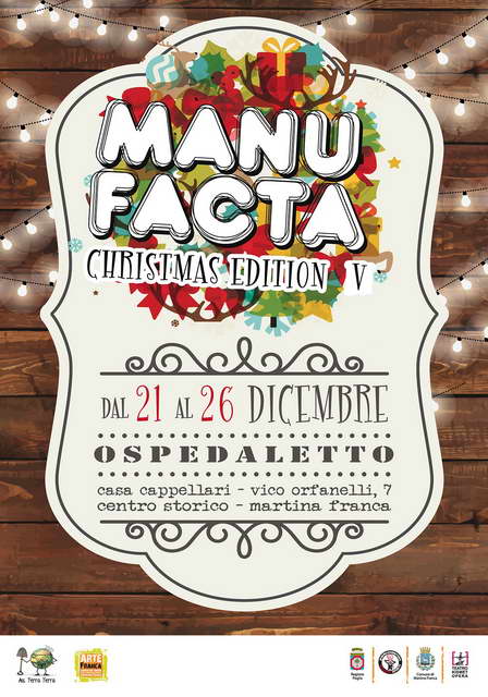 Manufacta Christmas Editon, domani l’inaugurazione della 5° edizione. Tutto il programma