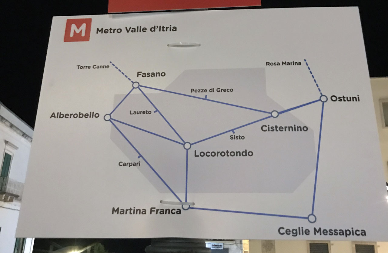 Metropolitana della Valle d’Itria. Iniziati i lavori