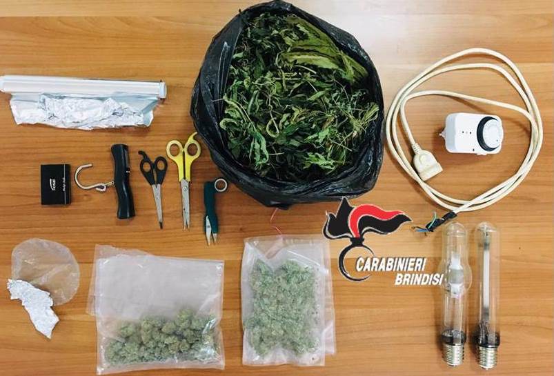 Nascondeva la marijuana nella lavatrice: arrestato un uomo di Ceglie di 34 anni