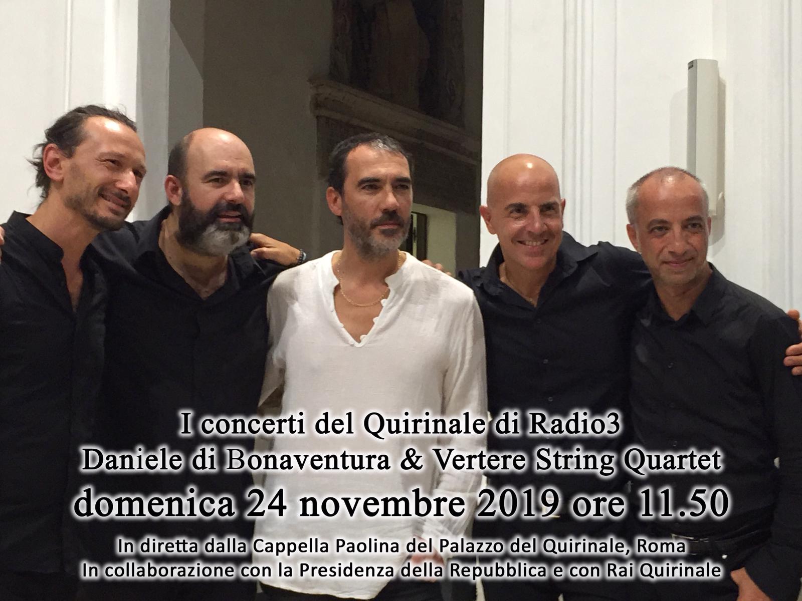 Un violinista martinese al Quirinale. Domani il concerto del Vertere String Quartet di Domenico Mastro