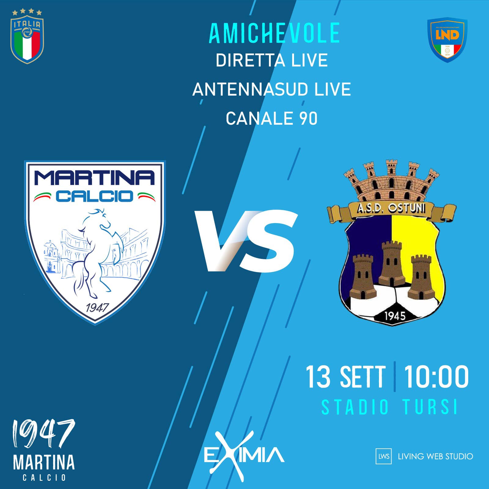 Martina Calcio: domani amichevole a porte chiuse contro l’Ostuni