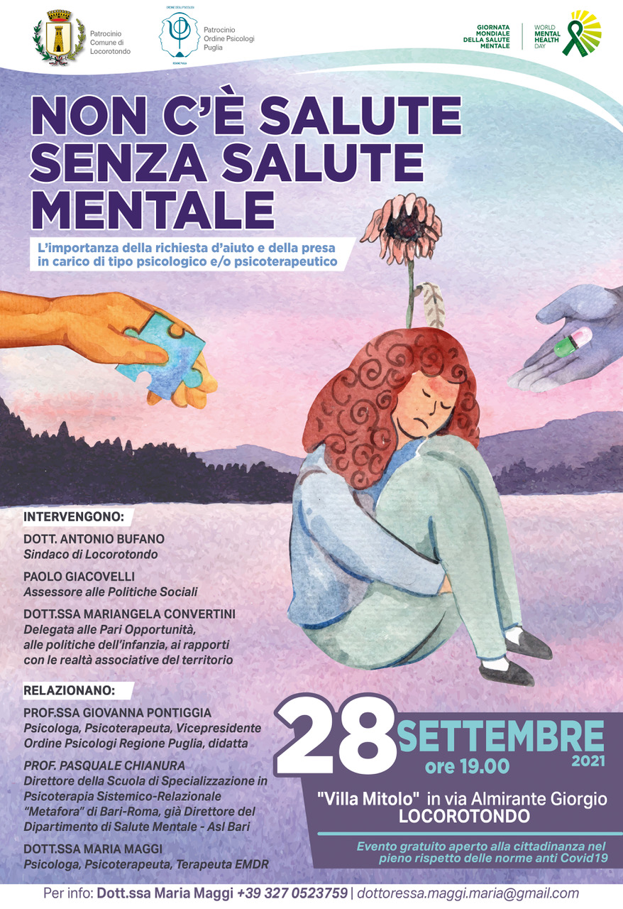“Non c’è salute senza salute mentale”: a Locorotondo un convegno organizzato dalla dottoressa Maggi