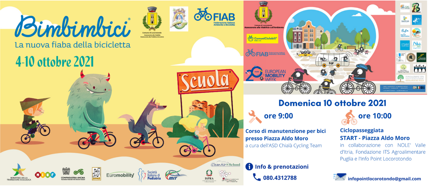 Settimana europea della mobilità sostenibile. A Locorotondo l’iniziativa “Bimbimbici” voluta dall’assessorato alla viabilità