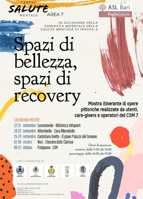 Spazi di bellezza, spazi di recovery. Le iniziative per la Giornata Mondiale della Salute Mentale