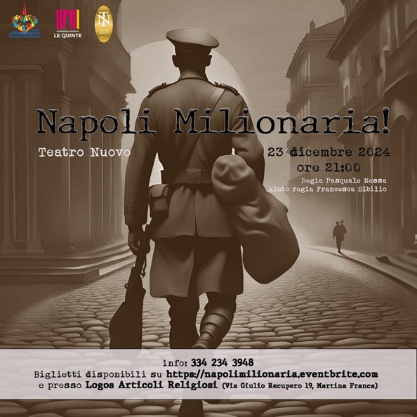 “Napoli milionaria”. Il 23 dicembre la storica piece riletta da “Le Quinte”