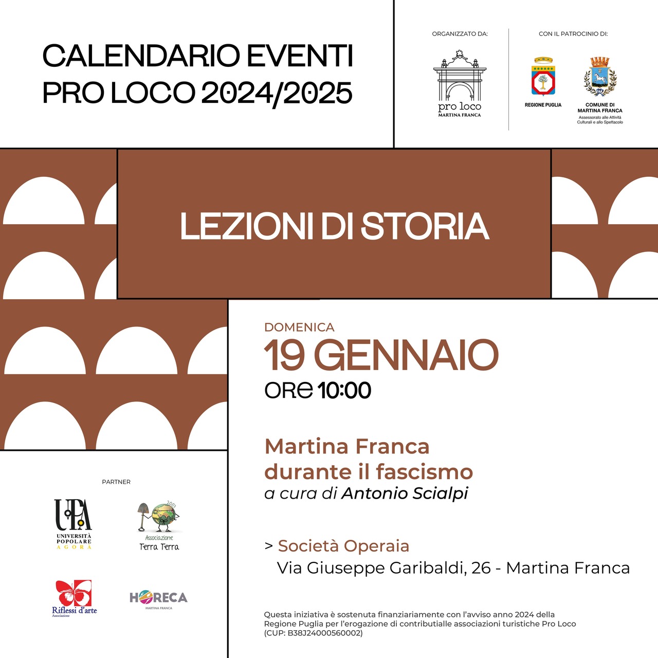 “Martina durante il fascismo”. Tornano le lezioni di storia di Pro Loco