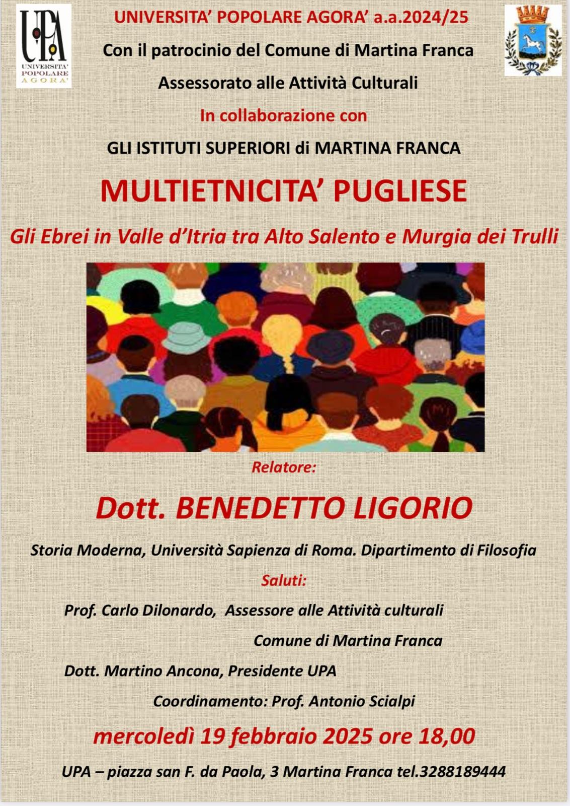 Ebrei in Valle d’Itria. Oggi un convegno all’UPA