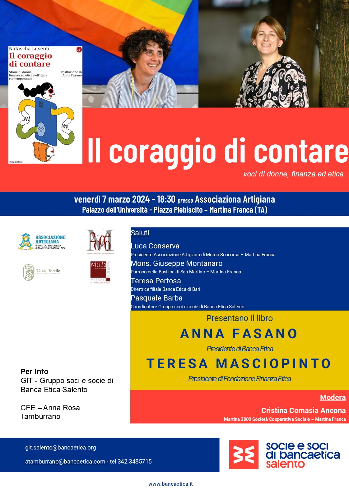 “Il coraggio di contare”. Venerdì presentazione del libro di Natasha Lusenti