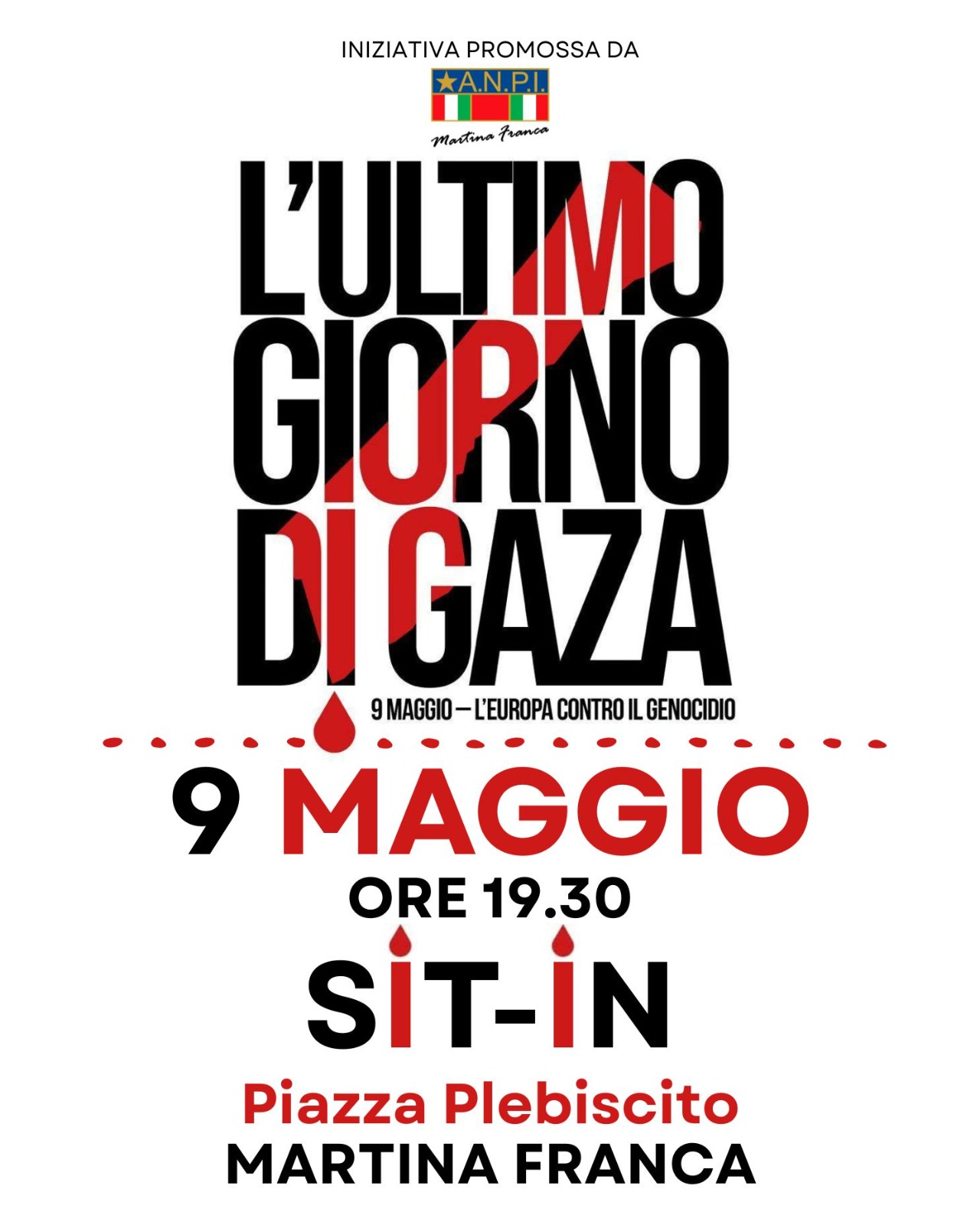 Gaza last day. Una manifestazione anche a Martina Franca