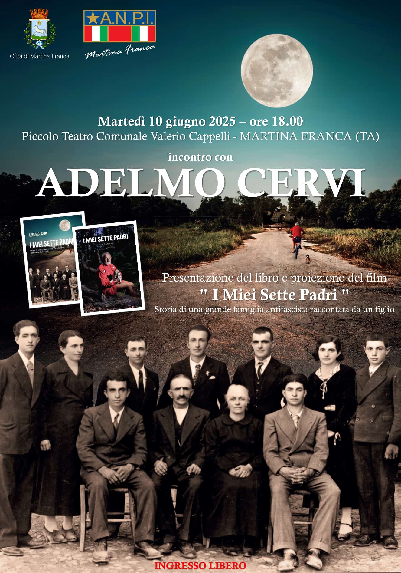 Oggi a Martina Franca ci sarà Adelmo Cervi