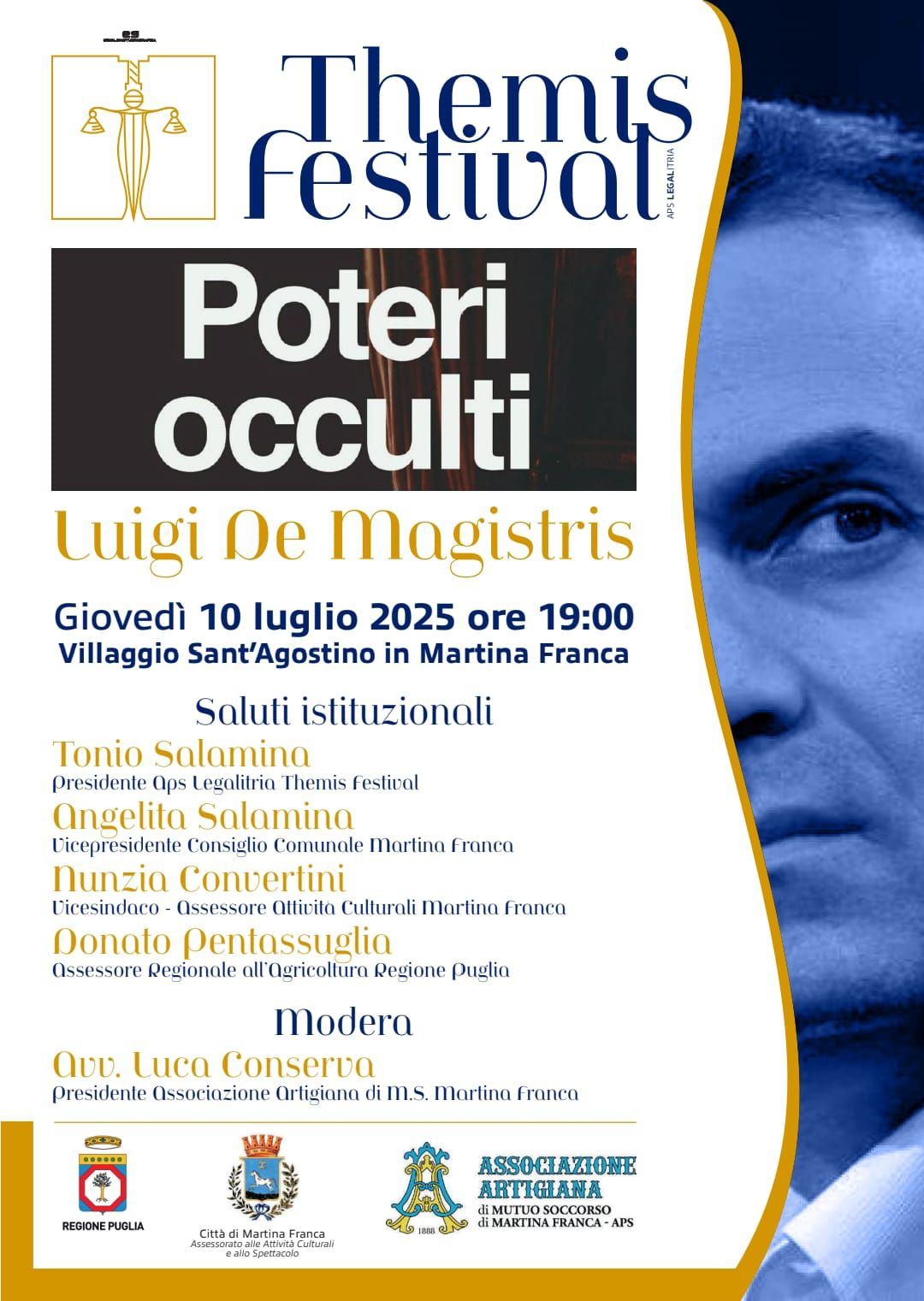 “Poteri occulti”. Giovedì De Magistris presenta il suo libro a Martina Franca