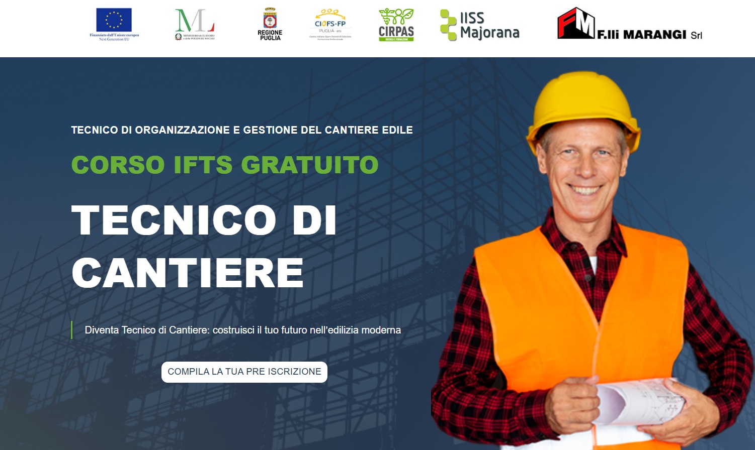 Organizzazione e gestione del cantiere edile: corso in partenza al CIOFS