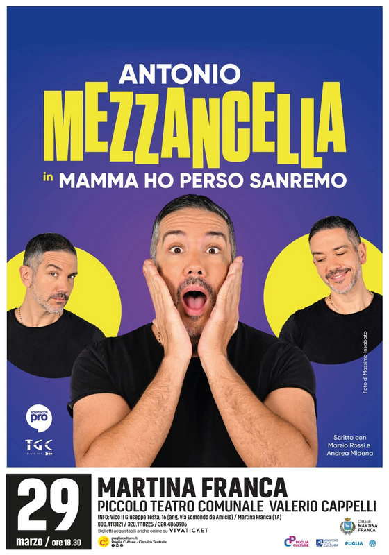 “Mamma ho perso Sanremo”, a Martina Franca lo show di Mezzancella tra musica e comicità