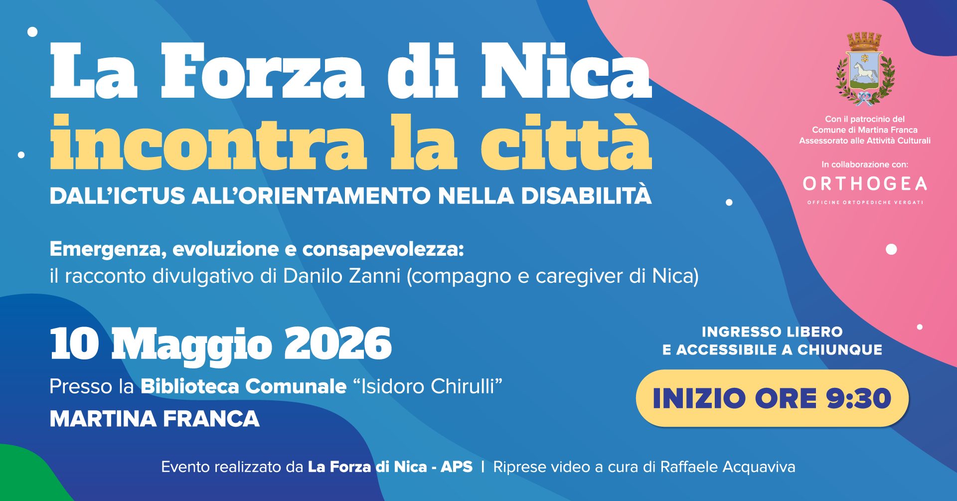 “La Forza di Nica incontra la città”: a Martina Franca un evento su ictus e disabilità