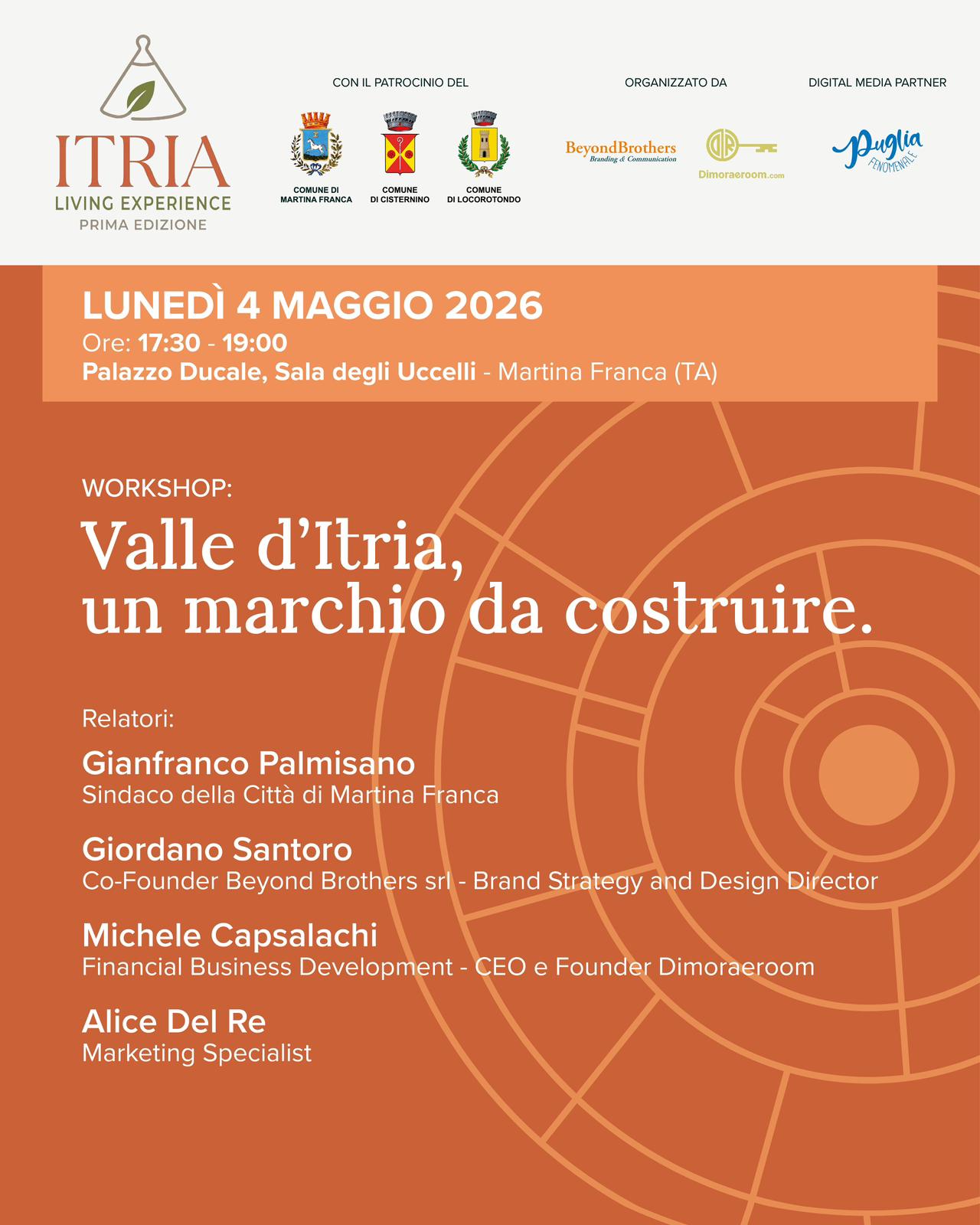 Quale brand per la Valle d’Itria? Inizia il gran finale di Itria Living Experience