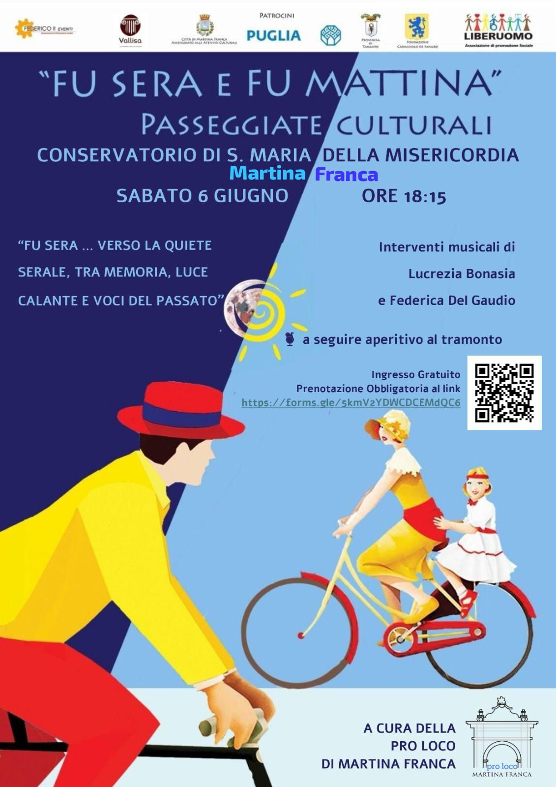 “Fu Sera e Fu Mattina”, passeggiata culturale al Conservatorio di Santa Maria della Misericordia