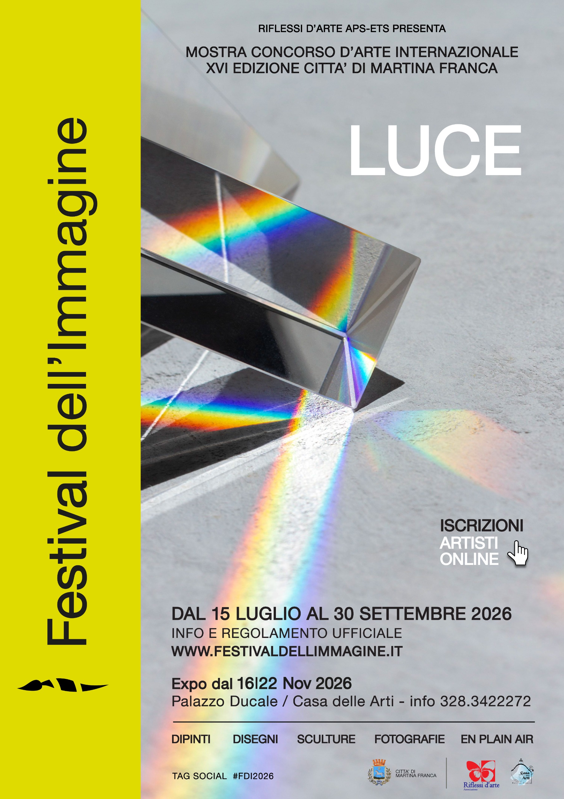 Festival dell’Immagine 2026 a Martina Franca: aperte le iscrizioni per la XVI edizione dedicata alla Luce
