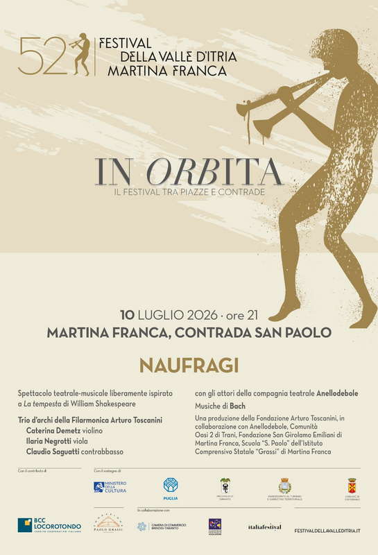 In Orbita anticipa il Festival della Valle d’Itria 2026: teatro e musica nelle contrade di Martina Franca