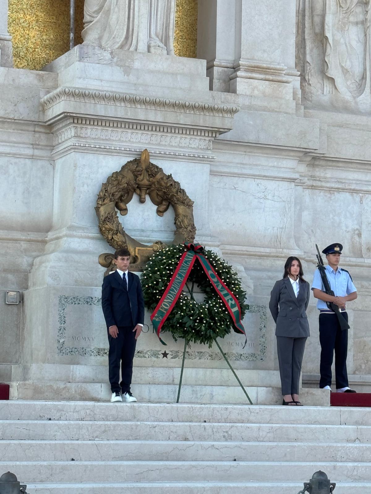 Dalla scuola Aosta all’Altare della Patria. Giuseppe Francesco Pellegrini rappresenta gli studenti italiani